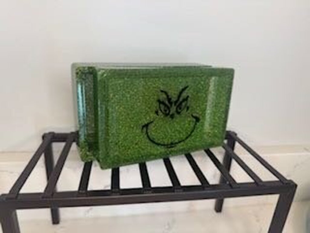 Green Grinch Trinket Box w/Lid
