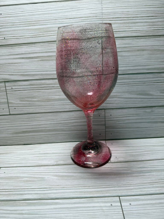 Red & Black Wine Glass