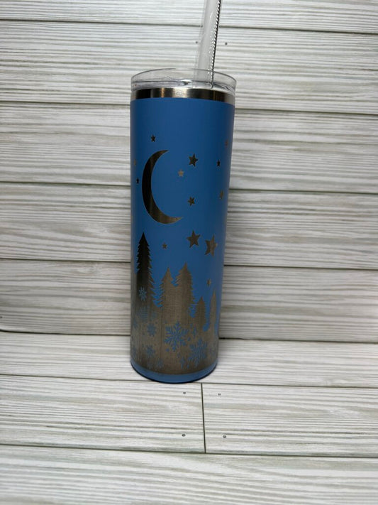 Blue Moon, Trees and Stars