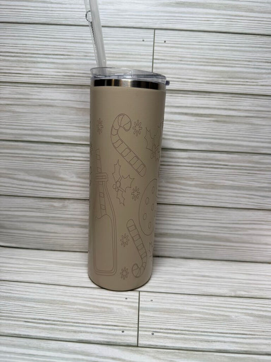 Tan Milk, Cookies and Candy Cane