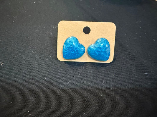 Earring Heart Blue
