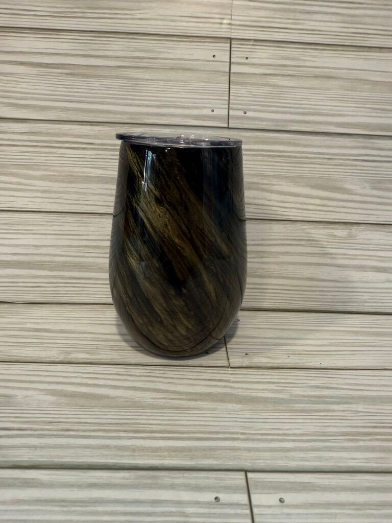 Black & Gold Wine Glass