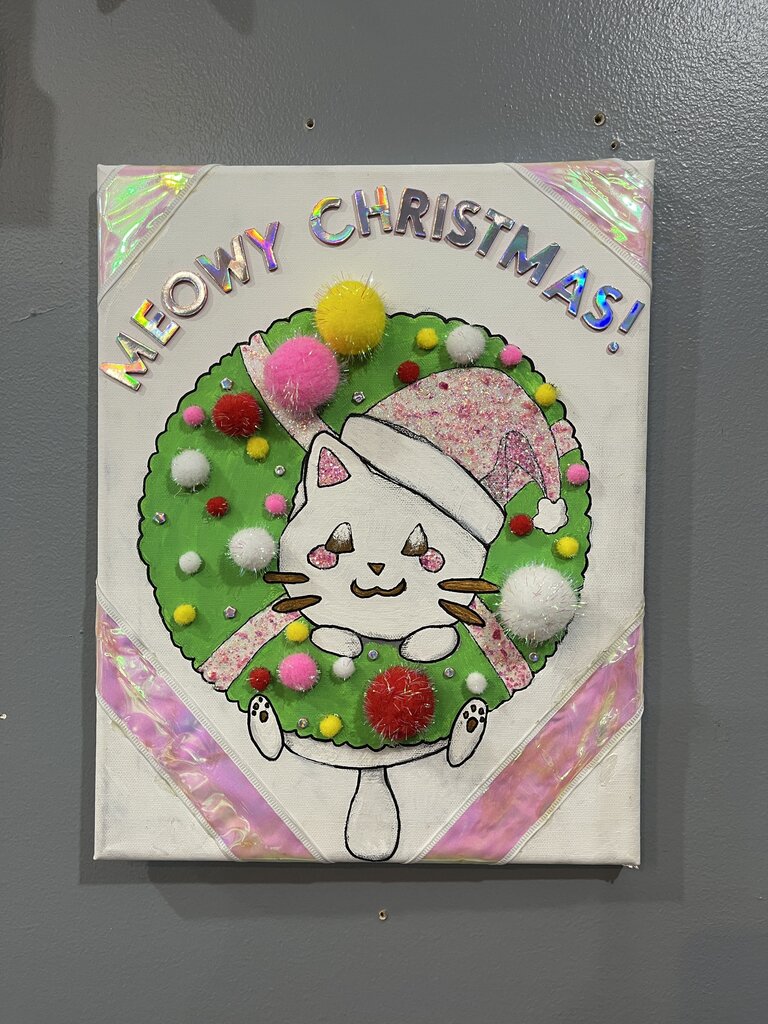 Meowy Christmas Canvas