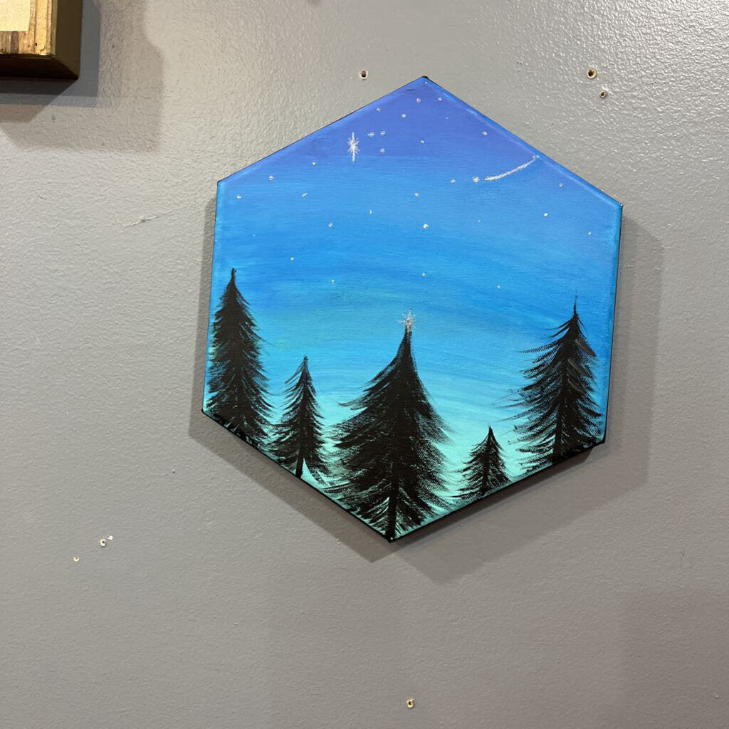 Hexagon Tree Canvas