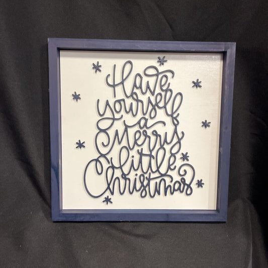 Merry Little Christmas 12x12 - Navy