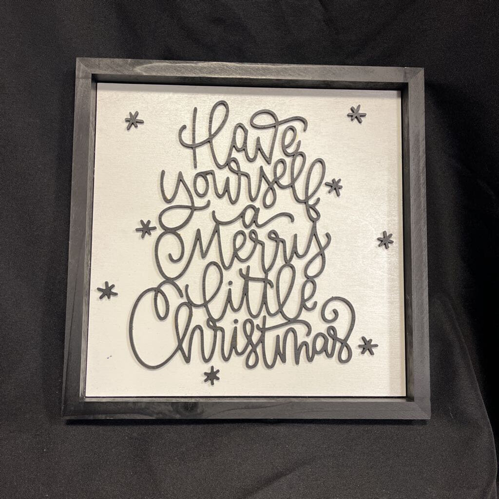 Merry Little Christmas 12x12 - Black