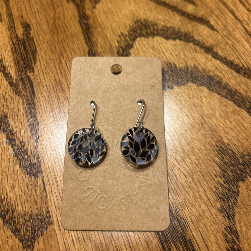 Black Beach Glass Petite Earring