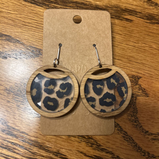 Leopard Eclipse Inlay Earring