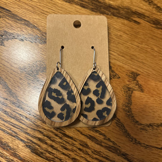 Leopard Drop Inlay Earring
