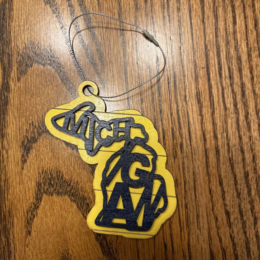 Michigan Script Ornament
