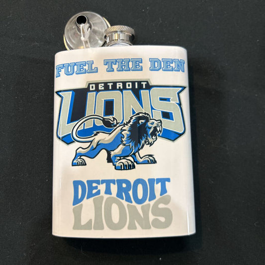 8oz Flask - Detroit Lions Cool Logo