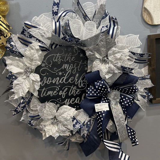 Blue Christmas Wreath