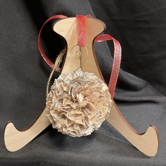 4. Hand-Crafted Rustic Ruffle Ornament