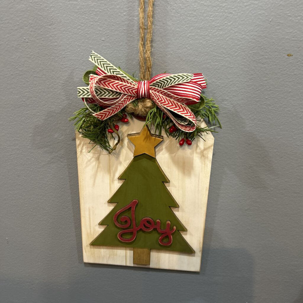 Christmas Tree "Joy" Tag Hanger