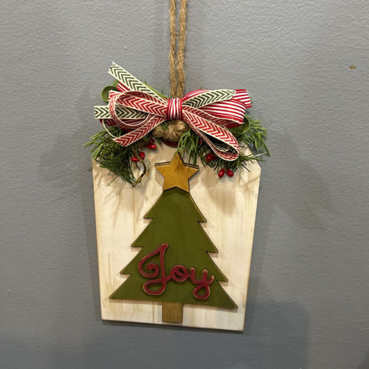 Christmas Tree "Joy" Tag Hanger