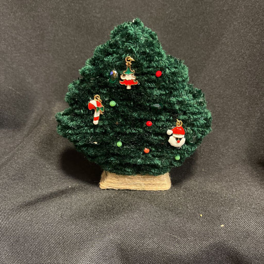Sm Decorated Tree (Wood/Green)