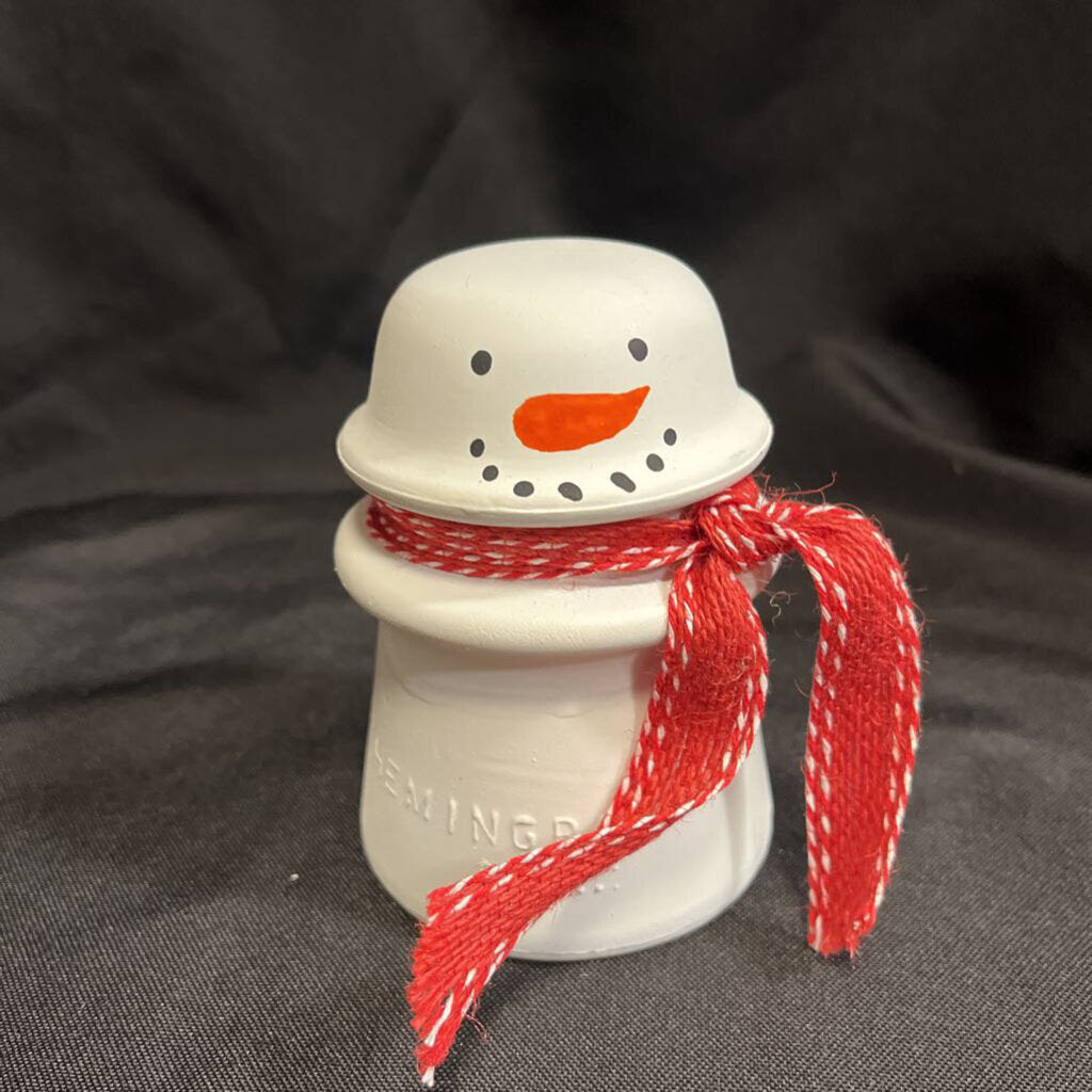 Glass Insulator Snowman