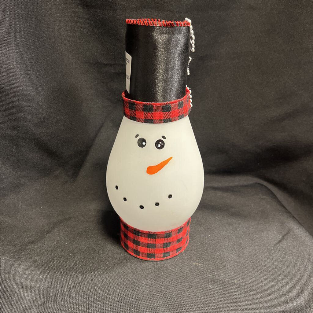 Oil Lamp Globe Snowman