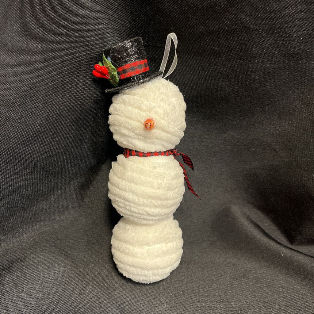 Plush Snowman Ornament