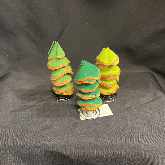 Wood Shavings Tree Trio