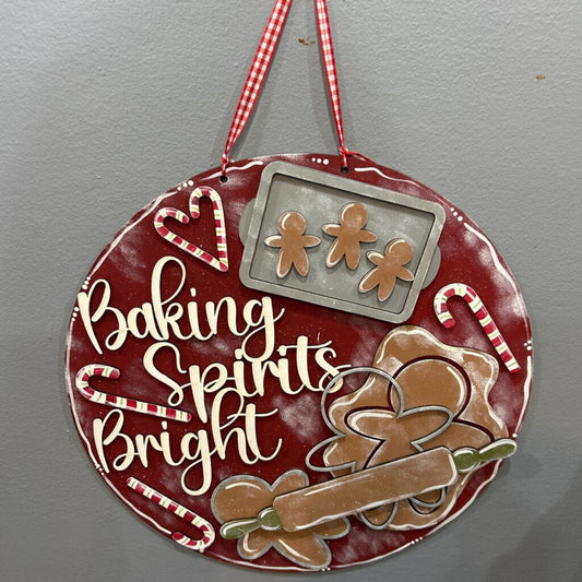 Baking Spirits Bright Door Hanger
