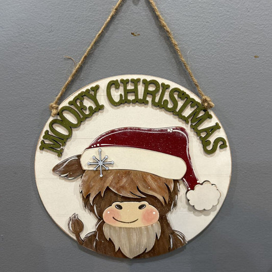 Mooey Christmas Door Hanger