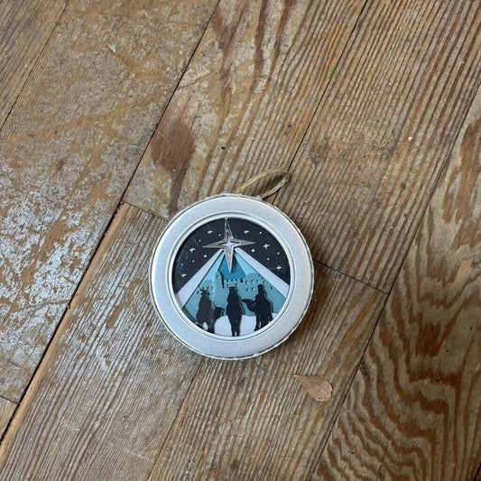 3 Wiseman Tin Ornament
