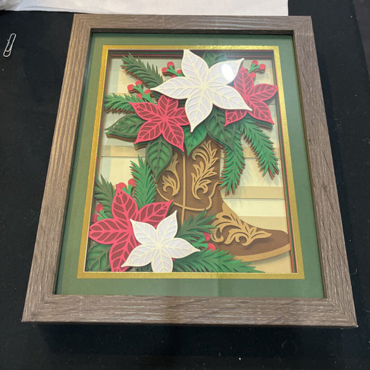 8x10 Cowboy Boot Christmas Bouquet