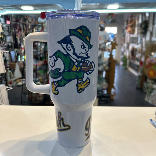 Tumbler Notre Dame Irish White 40oz