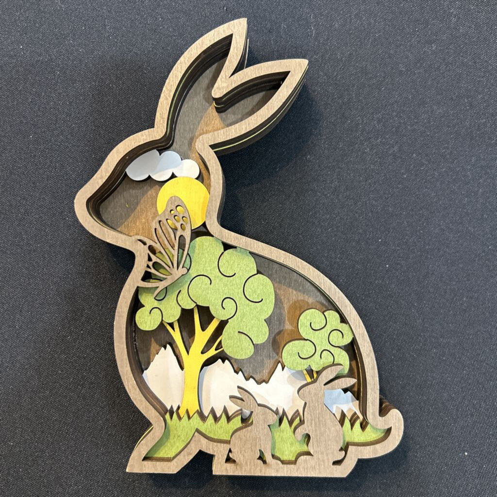 Rabbit Layered 3D Decor