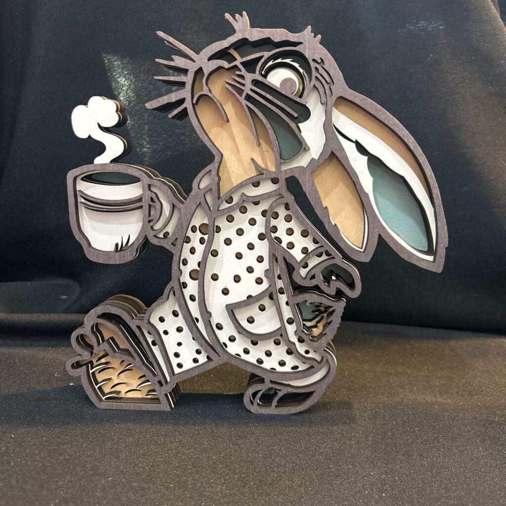 Rabbit Layered 3D Decor