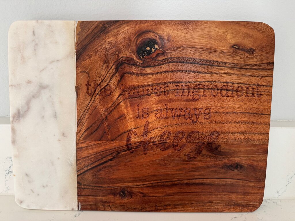 Cutting Board Marble & Wood Secret Ingredient