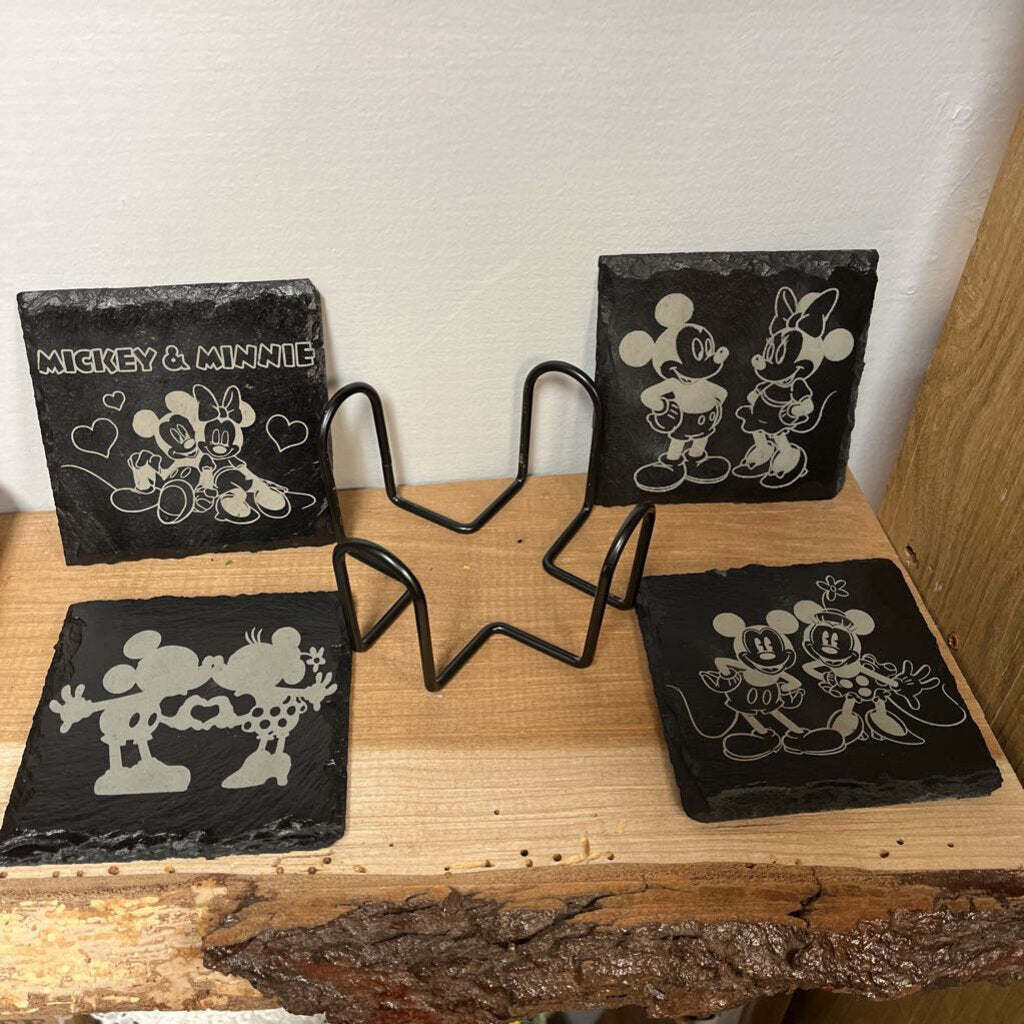 Mickey & Minnie Mouse Coasters Set of 4