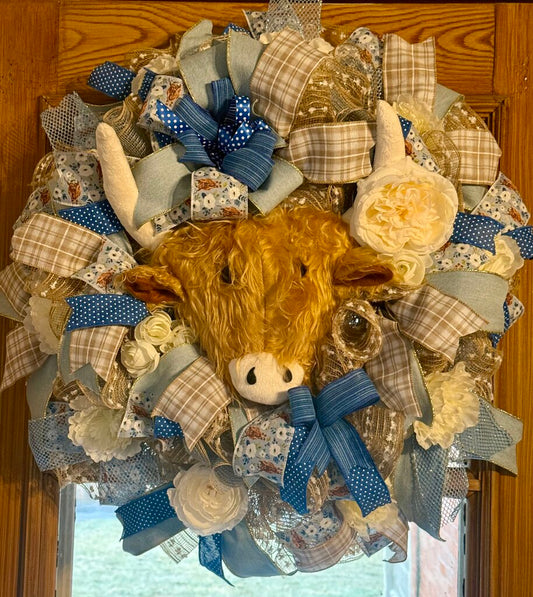 Wreath Highland Cow