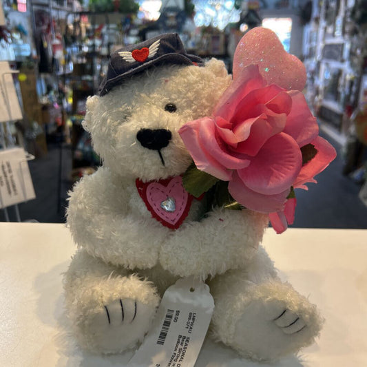Bear Sitting with Balloon Flowers