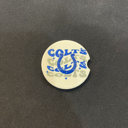 Indiana Colts Logo on Colts Car Coaster