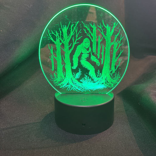 Big Foot in woods LED Remote/USB Light