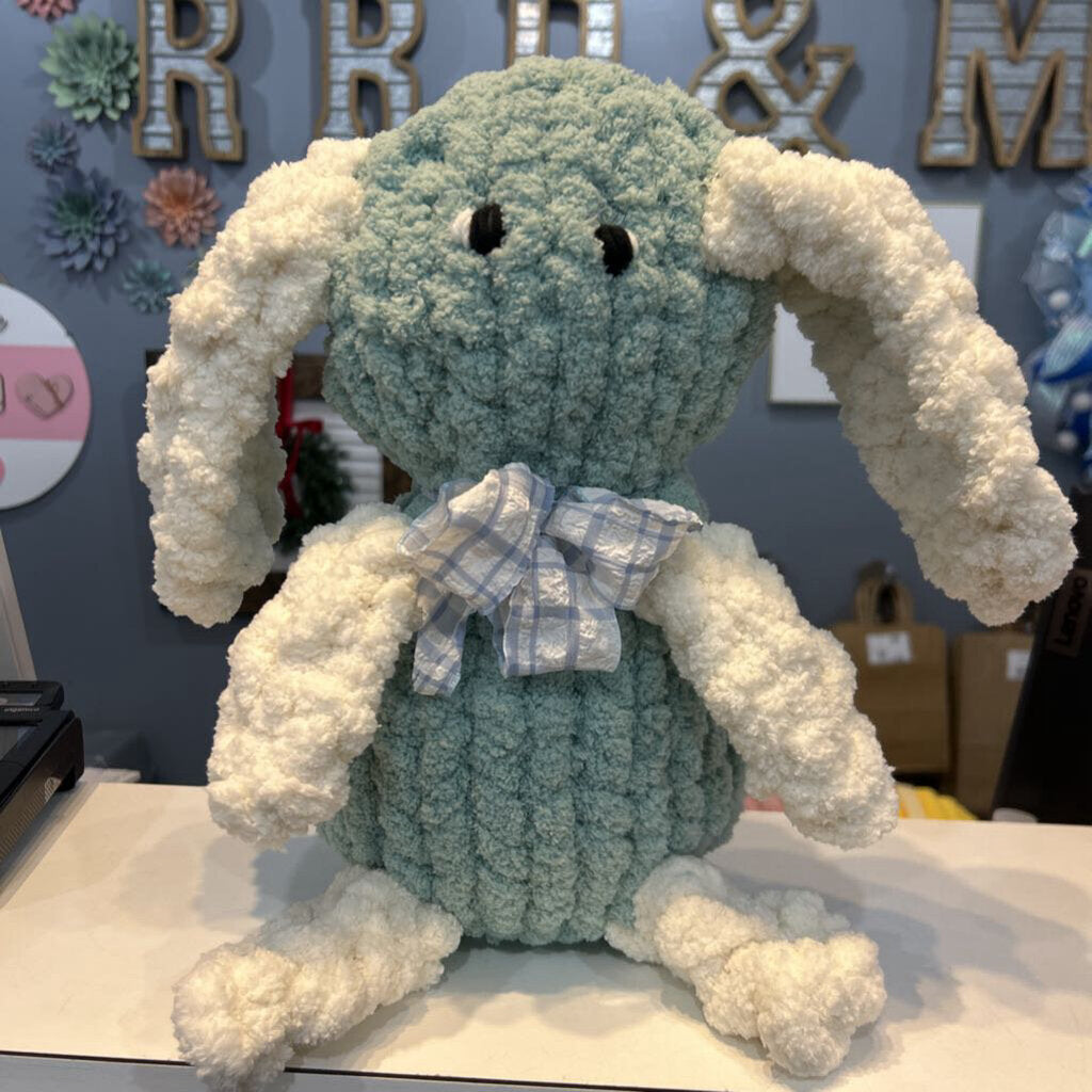 Floppy Ear Cuddle Bunny Teal & White