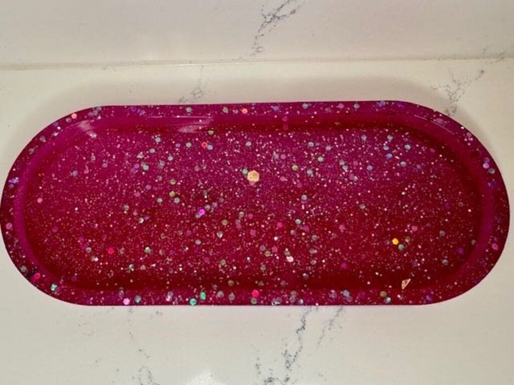 Medium Pink Glitter Tray