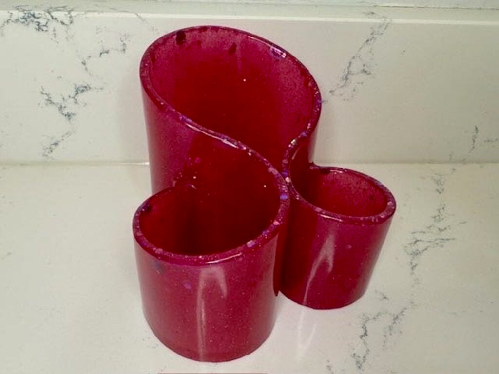 Desk Caddy Pink Glitter