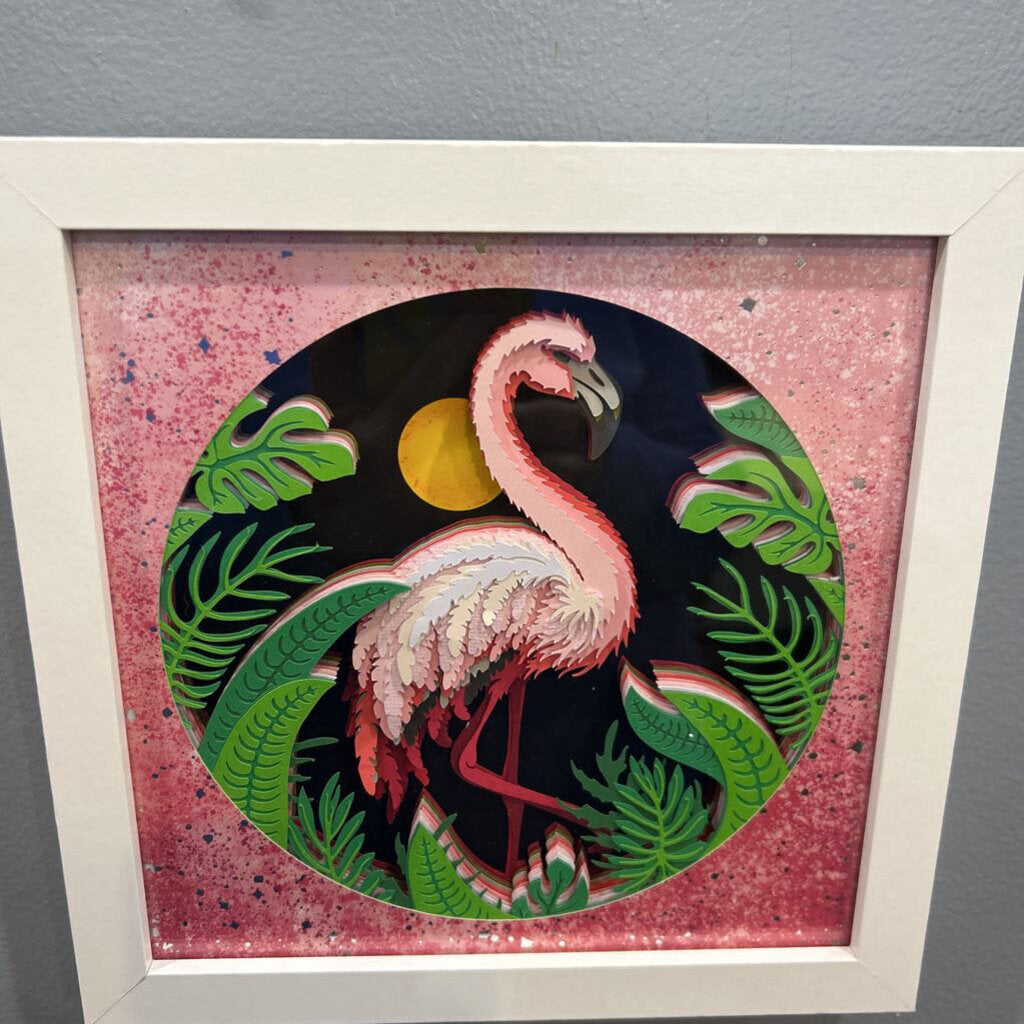 Shadowbox Flamingo 18 Layers