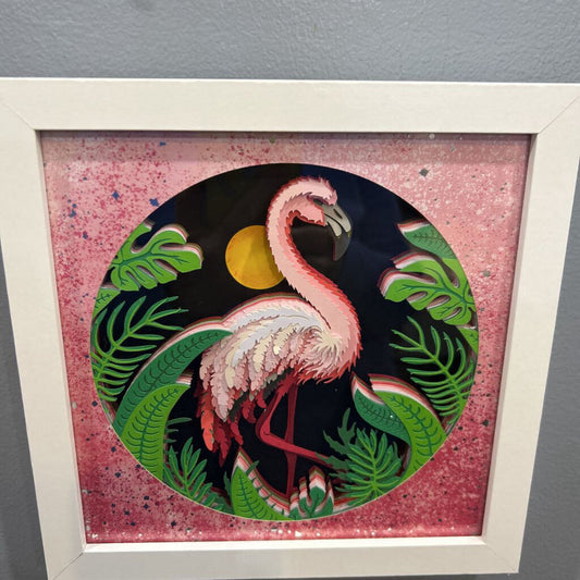 Shadowbox Flamingo 18 Layers