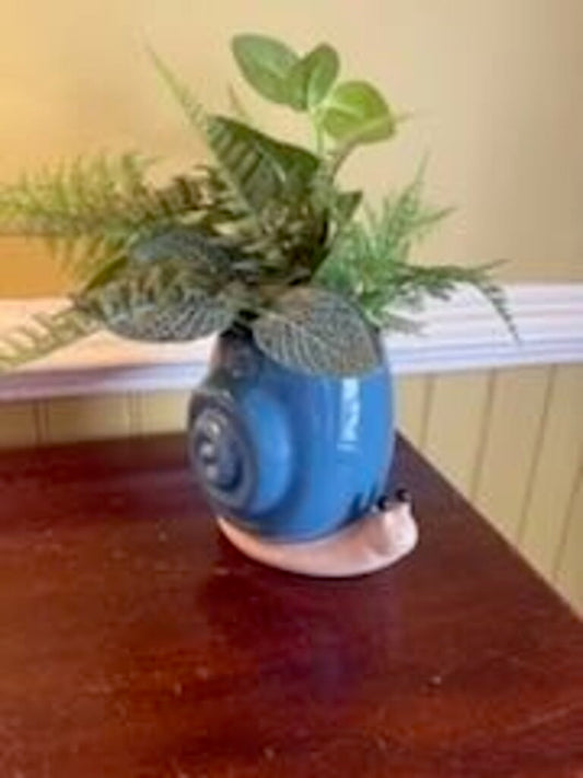 Floral Tabletop Blue Snail