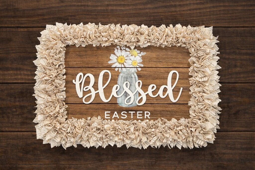 Book Page; Blessed Wood Wall Art