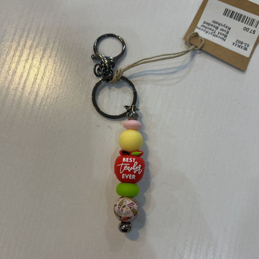 Best Teacher Ever Beaded Keychain