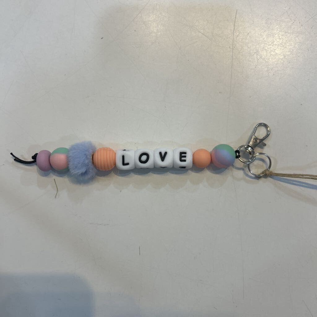 Love Beaded Keychain