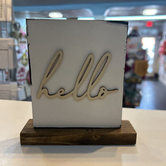 Hello Sign on Base