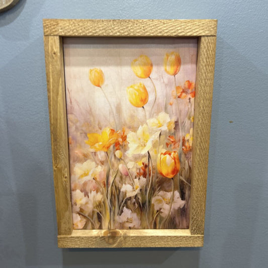 Canvas Yellow & Orange Flowers