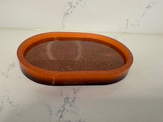 Resin Salmon Oval Tray (Small)