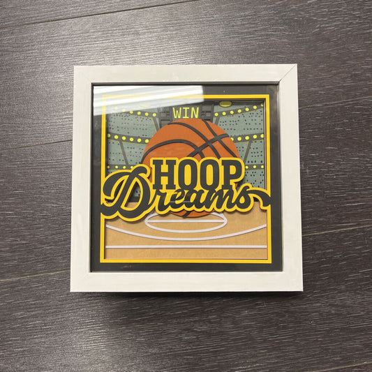 8x8 White Hoop Dreams
